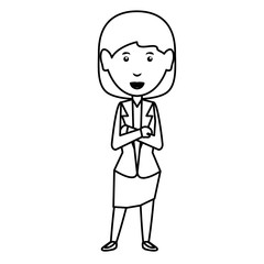 cartoon businesswoman icon