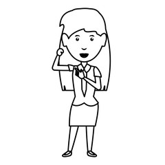 cartoon businesswoman icon