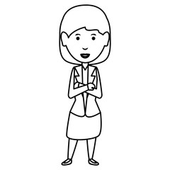 Obraz premium cartoon businesswoman icon