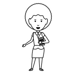 cartoon businesswoman icon