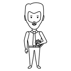 cartoon businessman icon