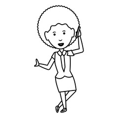 cartoon businesswoman icon