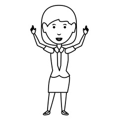 cartoon businesswoman icon