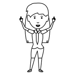 cartoon businesswoman icon