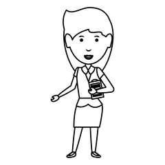 cartoon businesswoman icon