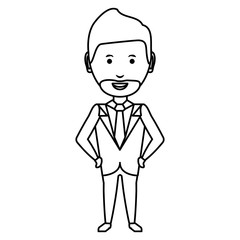 cartoon businessman icon