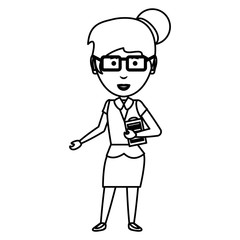 cartoon businesswoman icon
