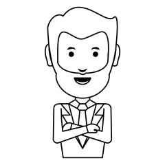 cartoon businessman icon