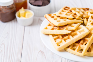 waffle on table