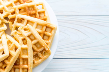 waffle on table
