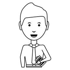 cartoon businessman icon