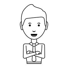 cartoon businessman icon
