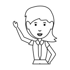 cartoon businesswoman icon