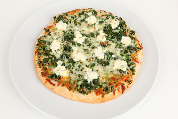 Pizza mit Spinat