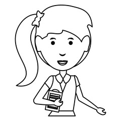 cartoon businesswoman icon