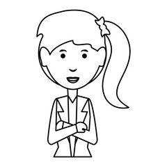 cartoon businesswoman icon