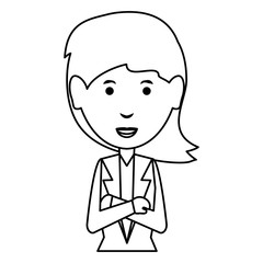 cartoon businesswoman icon