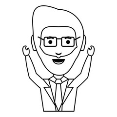 Cartoon businessman icon