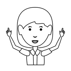 cartoon businesswoman icon