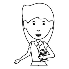 cartoon businesswoman icon
