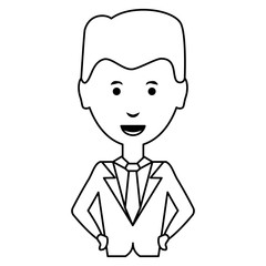 cartoon businessman icon