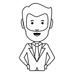 cartoon businessman icon