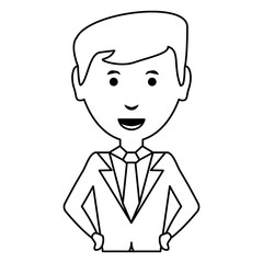cartoon businessman icon