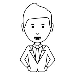 cartoon businessman icon