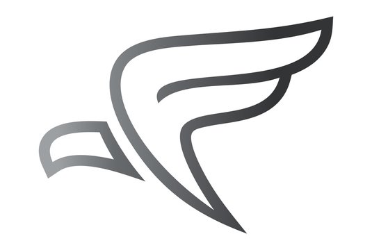 letter f eagle logo