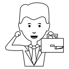 Cartoon businessman icon