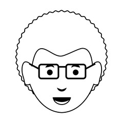 cartoon man face icon