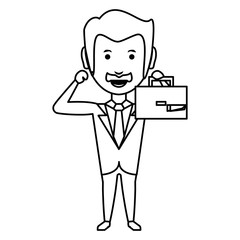 Cartoon businessman icon