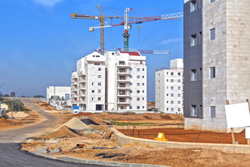 Construction of a residential area.