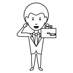 Cartoon businessman icon