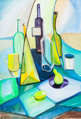 Still life with bottles © krimzoya46