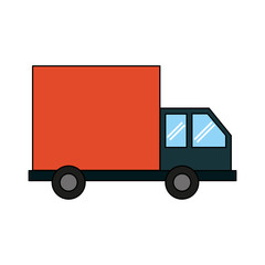 Cargo truck isolated icon vector illustration graphic design