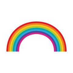 Rainbow on white background icon vector illustration graphic design