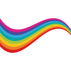 Rainbow on white background icon vector illustration graphic design