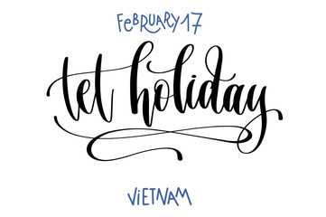 february 17 - tet holiday - vietnam, hand lettering