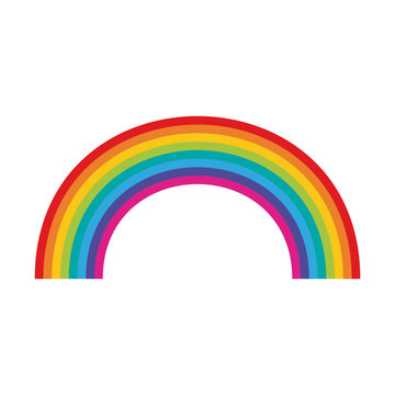 Rainbow on white background icon vector illustration graphic design