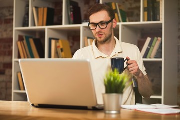 Young man with a laptop
