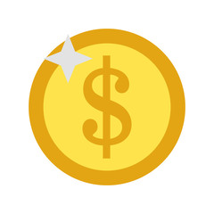 Coin money isolated icon vector illustration graphic design