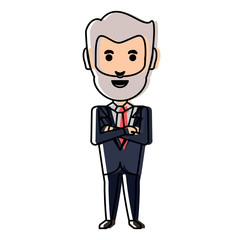 cartoon businessman icon
