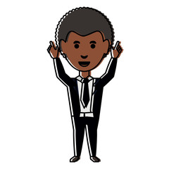cartoon businessman icon
