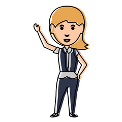 cartoon businesswoman icon