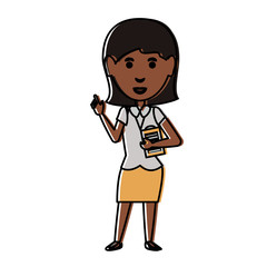 cartoon businesswoman icon