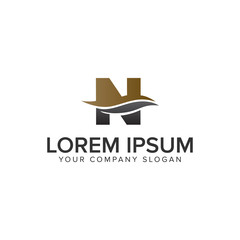 letter N Business logo design concept template. fully editable vector