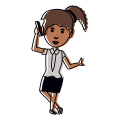 cartoon businesswoman icon