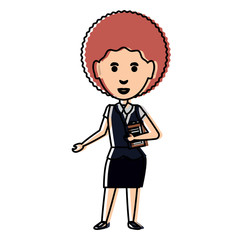 cartoon businesswoman icon