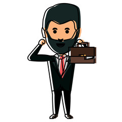 Cartoon businessman icon